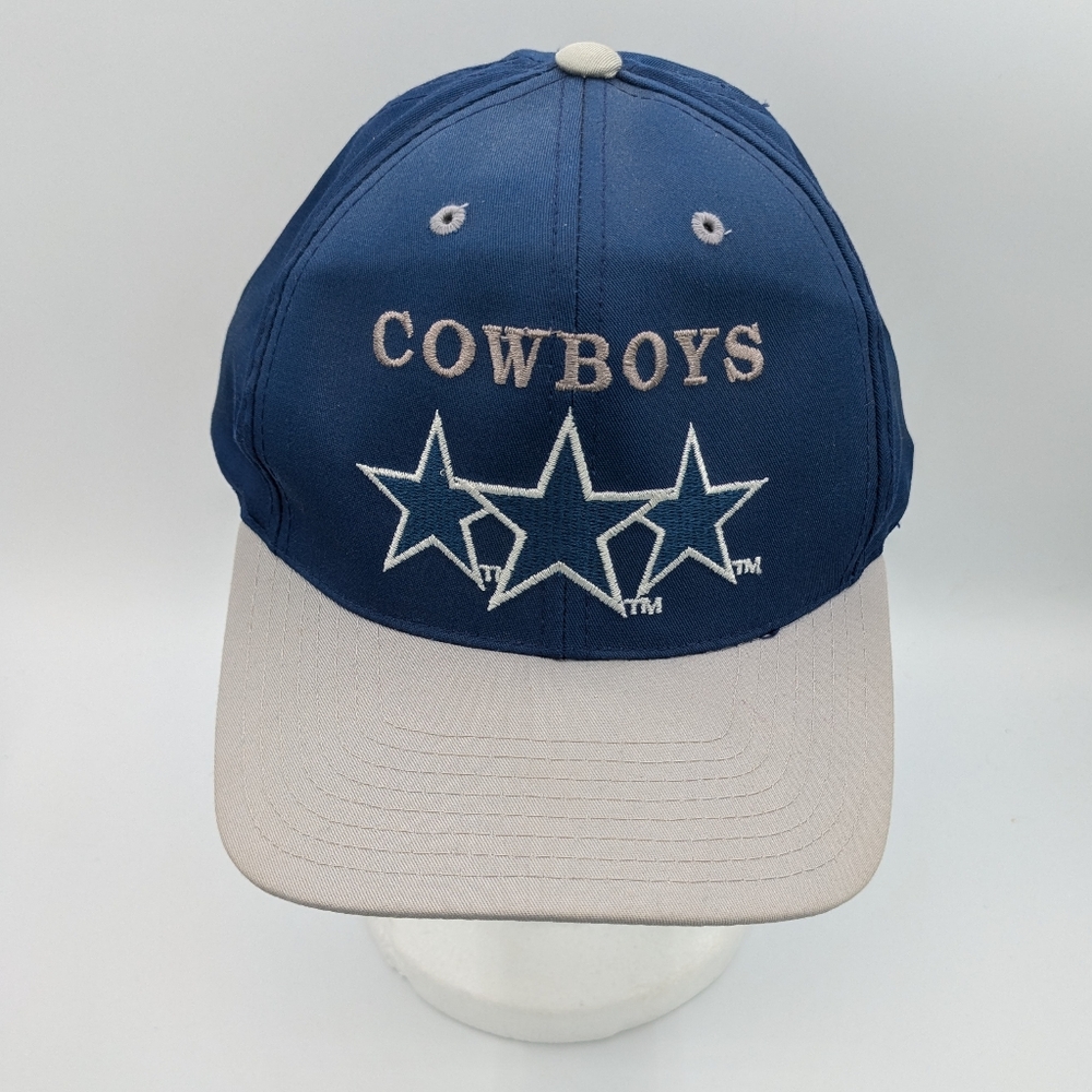 Vintage Dallas Cowboys Logo 7 Team NFL Embroidered Triple Star Snapback Hat